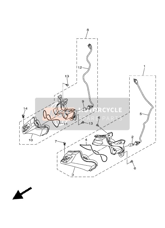 B74H33101000, Front Flasher Ligh, Yamaha, 0